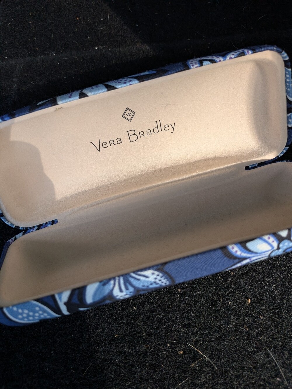 Vera Bradley Navy Blue Floral Eyeglass Case